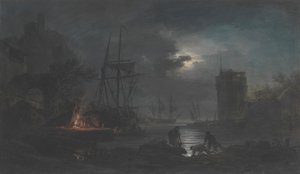 Moonlight by Joseph Vernet.