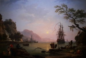 View of a Port in the Morning (The Morning) by Claude Joseph Vernet