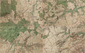 Map of Hougaerde - Hoegaarden by Joseph de Ferraris