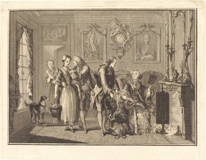 The Pretty Farmer by Joseph de Longueil after Charles Eisen
