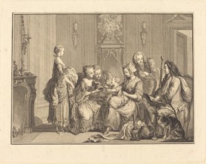 The Beautiful Nurse by Joseph de Longueil after Charles Eisen