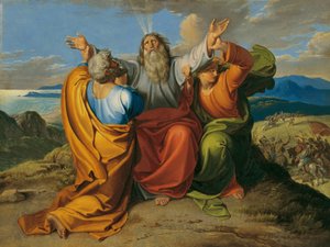 The Praying Moses with Aaron and Hur on Mount Horeb by Joseph von Fuhrich