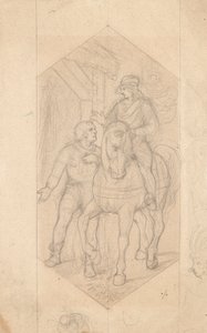 Rider and Man on Foot by Joseph von Fuhrich