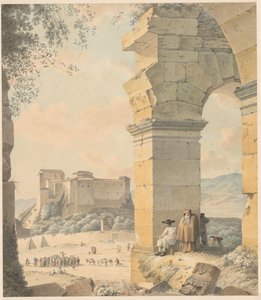 Colosseum and Santi Quattro Coronati by Josephus Augustus Knip