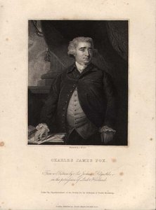 Charles James Fox, Engraved by John William Cook by Joshua (after) Reynolds