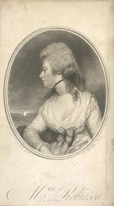 Mrs Robinson. Mary Robinson, née Darby, known as Perdita (1758-1800). English actress, poet and novelist. First public mistress of King George IV while he was still Prince of Wales. Portrait, after Sir Joshua Reynolds. by Joshua (after) Reynolds