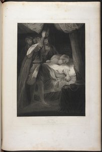 Second Part of King Henry VI Act III Scene III: King Henry, Salisbury and Warwick; the Cardinal in Bed by Joshua (after) Reynolds