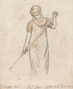 Girl Hoeing: Elizabeth Dew by Joshua Cristall