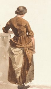 Girl in a Brown Dress by Joshua Cristall