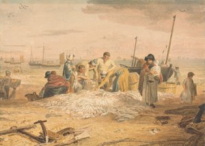 Landing a Catch of Mackerel, Hastings by Joshua Cristall