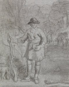 Study of a Man Holding a Stick