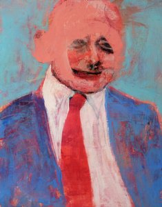 Abstract Man Red Tie by Joshua Hoskins