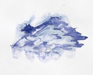 Blue Watercolor Mountains