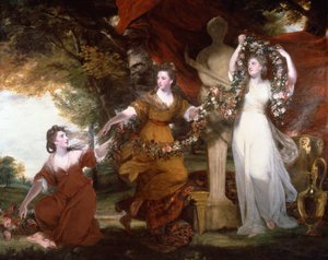 Three Ladies Adorning a Herm of Hymen by Joshua Reynolds