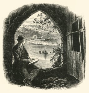 The Wye, from Chepstow Castle, 1870s by Josiah Wood Whymper