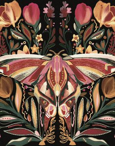 Bohemian Floral Moth by Josie George