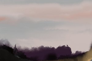 Misty Purple Mountains by Josie George