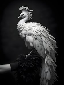 White Peacock Majesty by Josie George