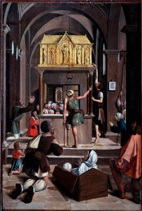 Life of St Sebastian: Pilgrims on the Tomb of St Sebastian