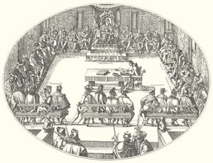 At the court of the Emperor by Jost (after) Amman