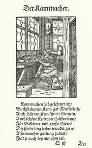 The Combmaker by Jost (after) Amman