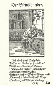 The Gemstone Cutter by Jost (after) Amman