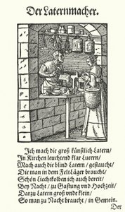 The Lantern Maker by Jost (after) Amman