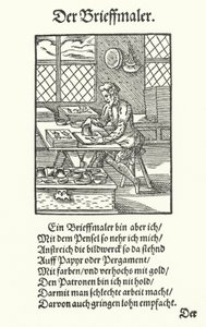 The Manuscript Illuminator by Jost (after) Amman