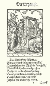 The Organist by Jost (after) Amman