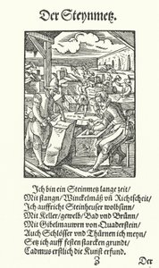 The Stonemason by Jost (after) Amman