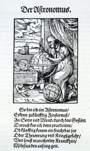 An Astronomer with a Verse by Hans Sachs, pub. Frankfurt 1568