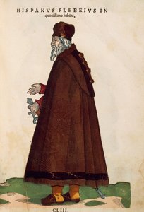 Spanish Man Wearing Everyday Clothes from Habitus Praecipuorum Popularum by Jost Amman (engraving) by Jost Amman