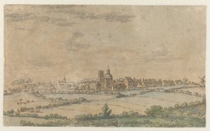View of Scherpenheuvel, Flemish Brabant by Josua de Grave (attributed to)