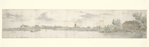 Panoramic View of Castle Ooij and the Tollhouse, North Brabant
