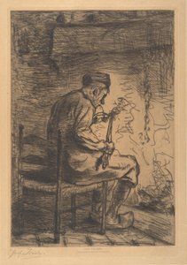 The Smoker by Jozef Israëls