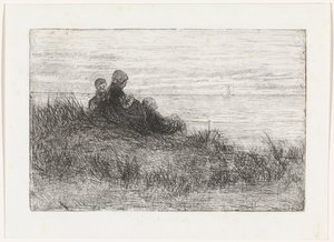 Dune Landscape with Mother and Children