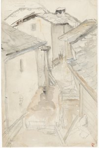 Alley Between Old Houses by Jozef Israëls