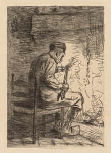 The Smoker by Jozef Israëls