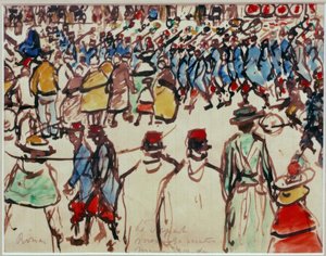 The Departure. They Go to the Train by József Rippl Rónai
