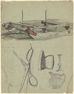 Studies of a Sled and Various Household Objects