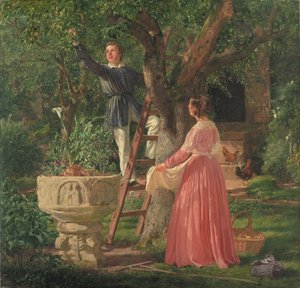 The Ancient Baptismal Font in the Garden