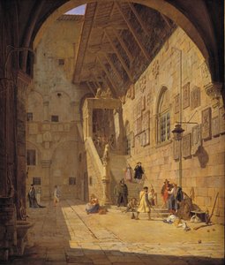 The Courtyard of the Palazzo del Bargello, Florence by Jørgen Roed
