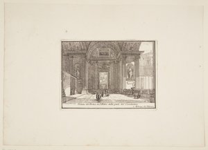View of the Portico of St. Peter from the Constantine Side. 1. Vatican Palace by Jérôme Charles Bellicard