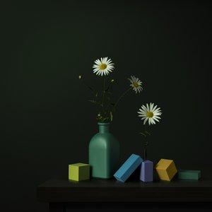 Daisy Vase Geometric Blocks