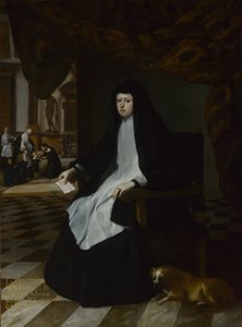 Queen Mariana of Spain in Mourning by Juan Bautista Martinez Del Mazo