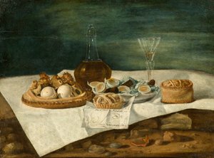 Still Life with Pastries, Wine, and Eggs
