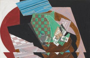 Checkerboard and Playing Cards by Juan Gris