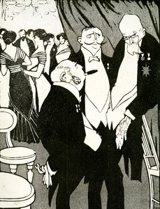 Russian Envoy Debates the Defending Turkey with Other Leaders During a Conference, 1908