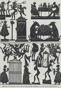 Sheet 11 of figures for Chinese shadow puppets by Juan Llorens