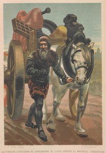 Johannes Gutenberg Leaves Strasbourg, from: La ciencia y sus hombres, 1879